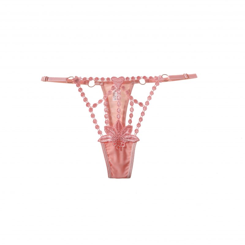 String Sexy en Dentelle Brodée & Jeu de Brides Ajustables