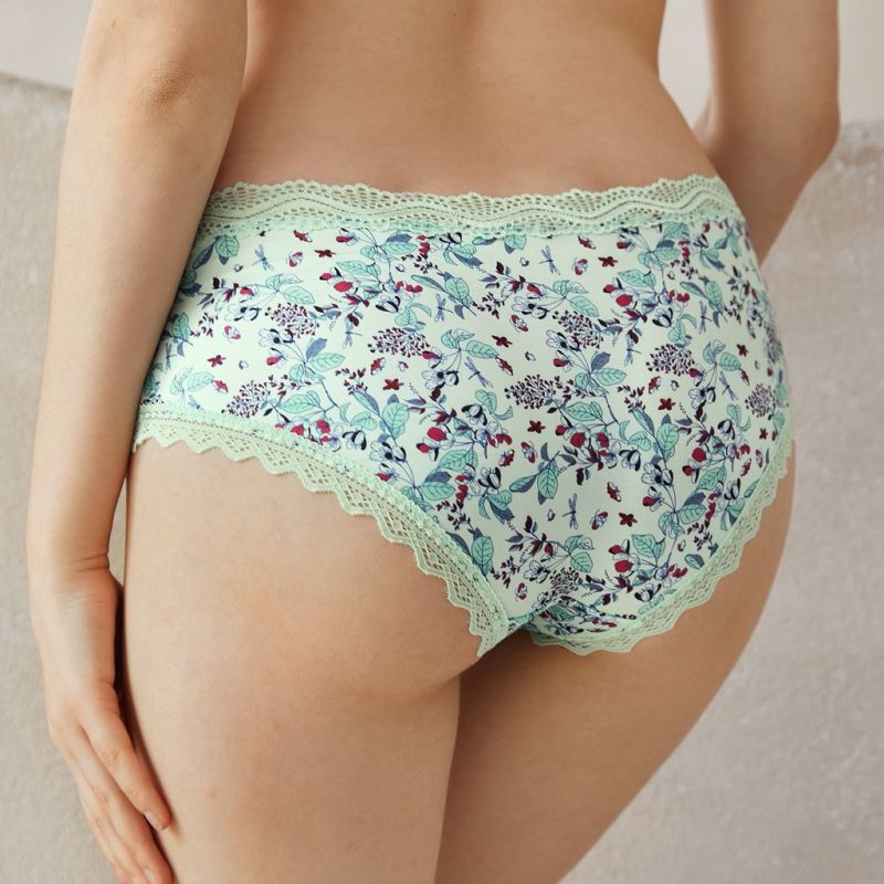 Culotte femme en dentelle contrastée