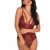 MODEL2WN Body en dentelle florale transparent