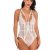 MODEL2YO Body en dentelle florale transparent