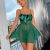 MODEL6V Robe de nuit sexy en dentelle et maille transparente,
